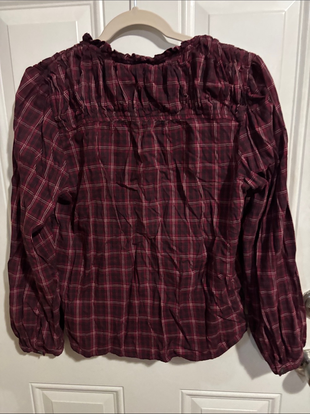Rails Burgundy Plaid Button-Front Shirt - Picture 5 of 6